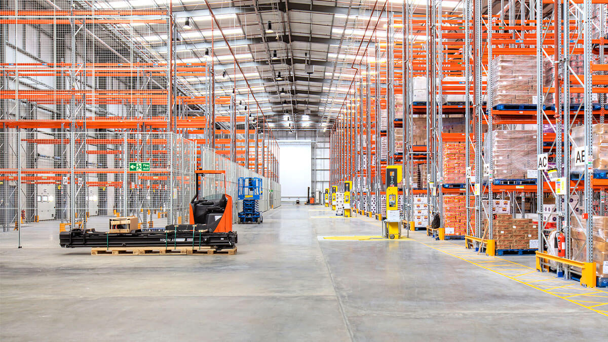 Main areas of a warehouse