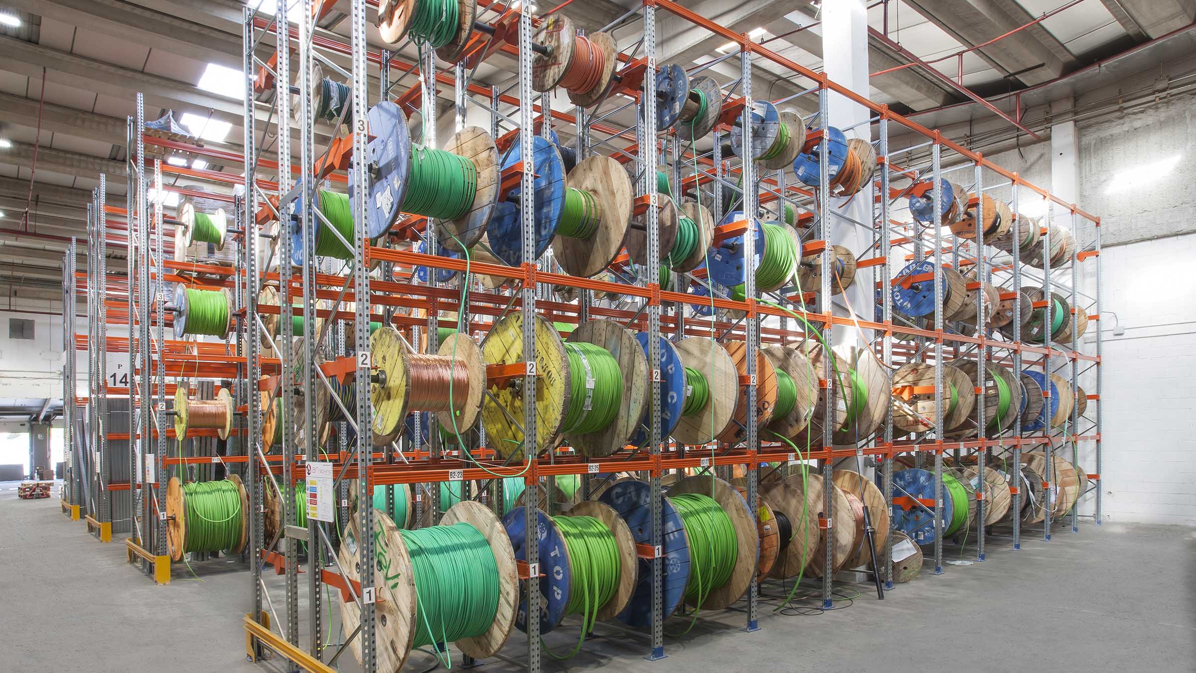 Warehouse Storage Cable Reel Rack Coil