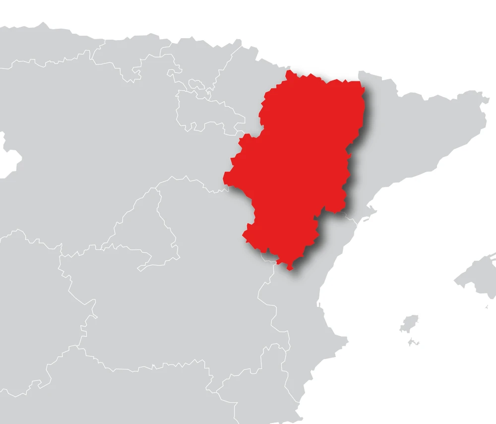 mapa aragon